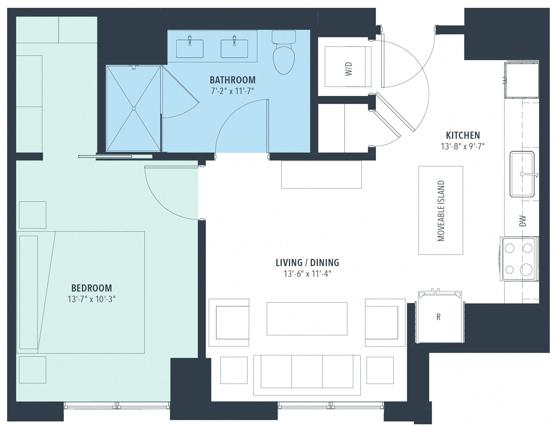 1 Bed/1 Bath-a10b