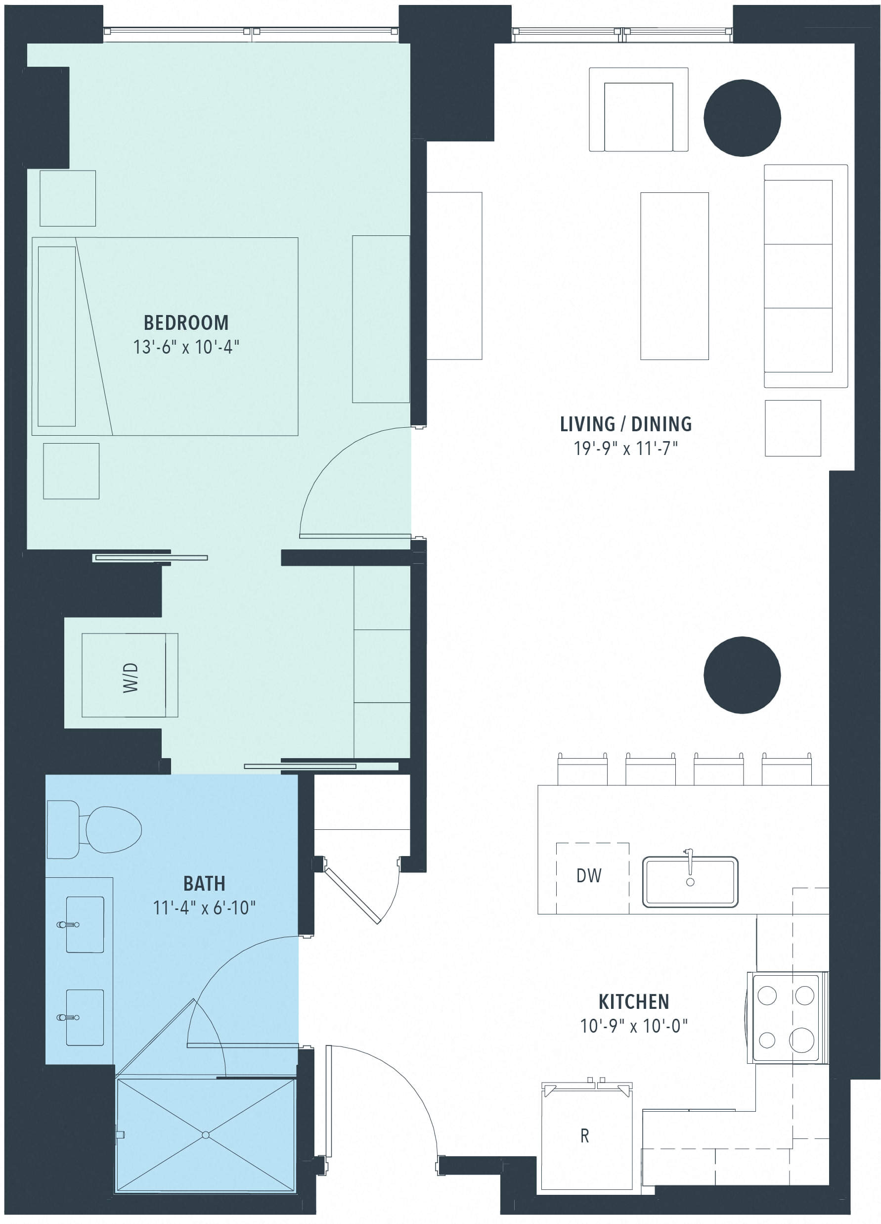 1 Bed/1 Bath-a10g