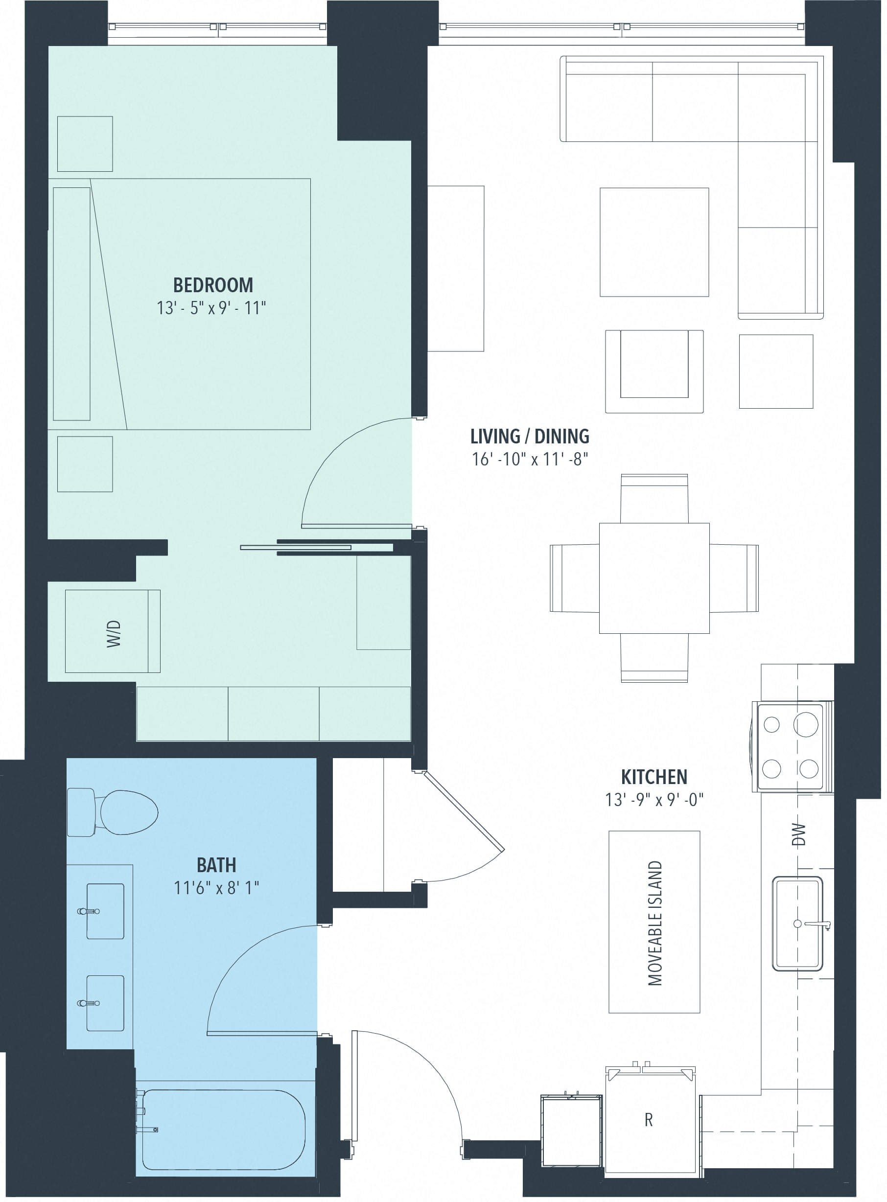 1 Bed/1 Bath-a10i