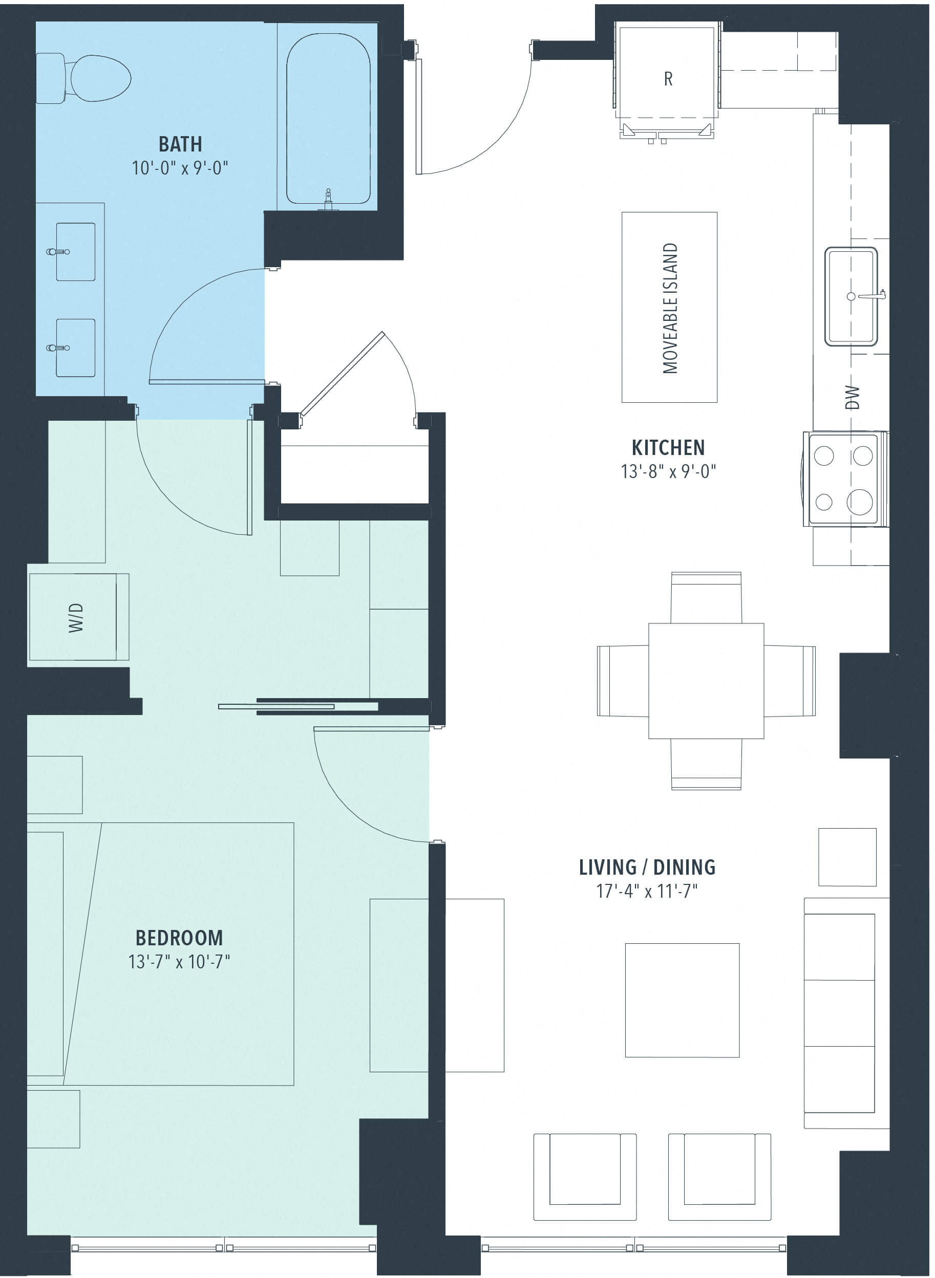 1 Bed/1 Bath-a10o