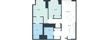 2 Bed/2 Bath-b20c