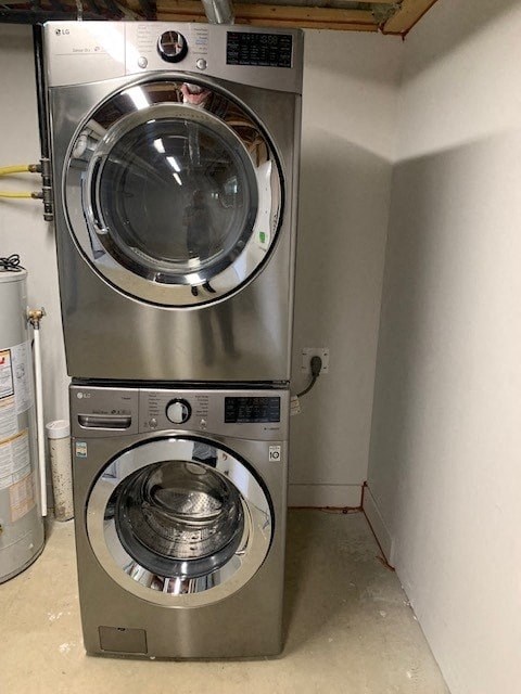 a washing machine and a dryer in a room