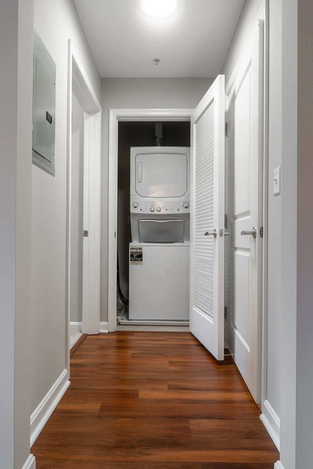 a small laundry room with a washer and dryer in it