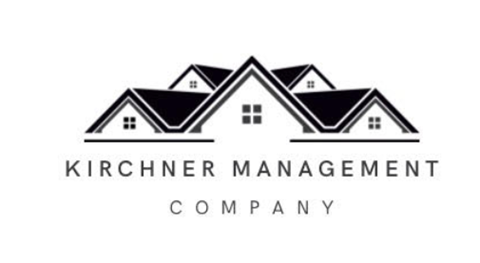 A black and white logo for Kirchner Management Company.