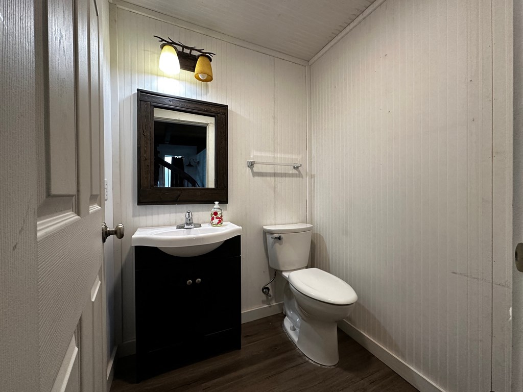 a small bathroom with a toilet and a sink