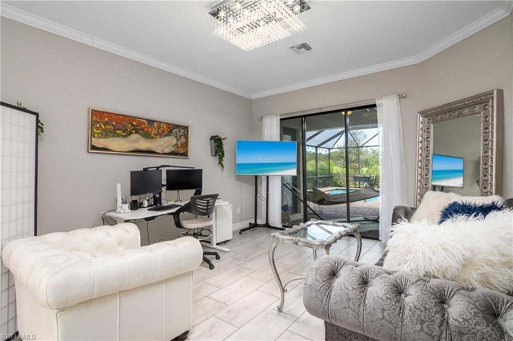 a living room with a couch and a tv