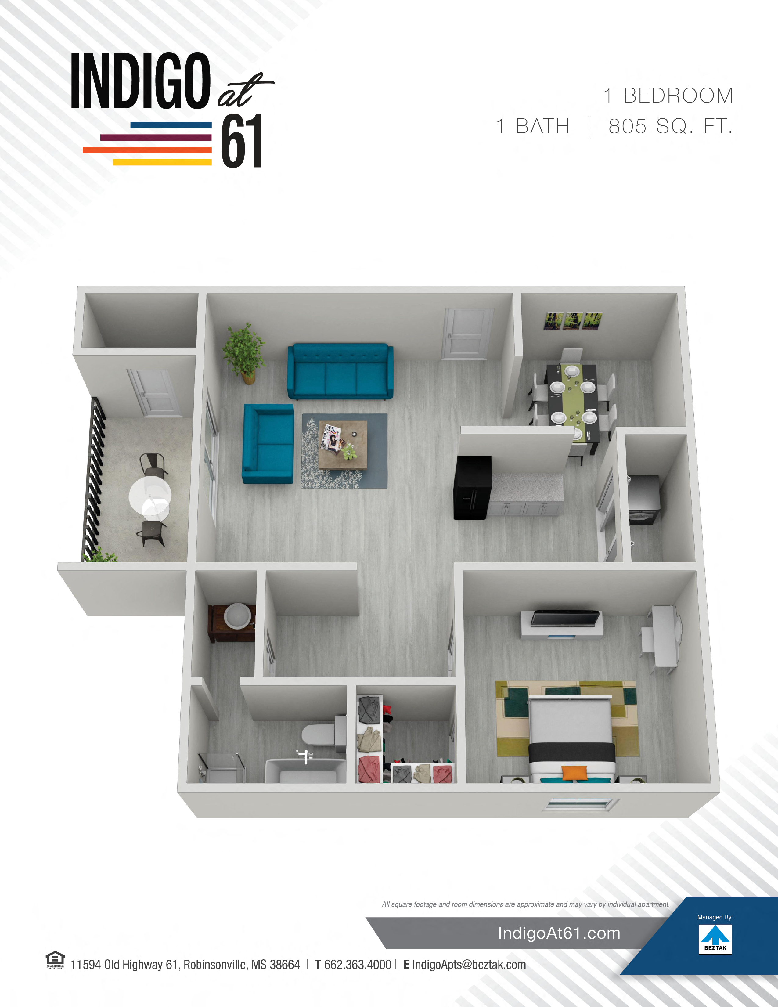 1 Bedroom 1 Bath