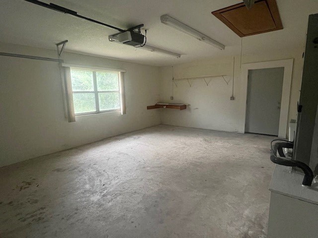 an empty room with a window and a door