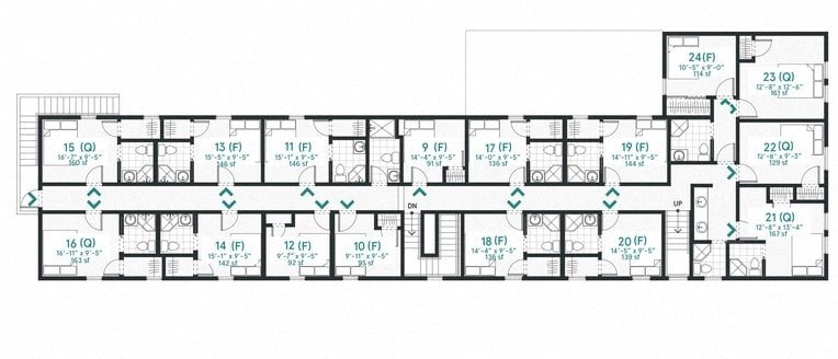 the plan of the ground floor of the building