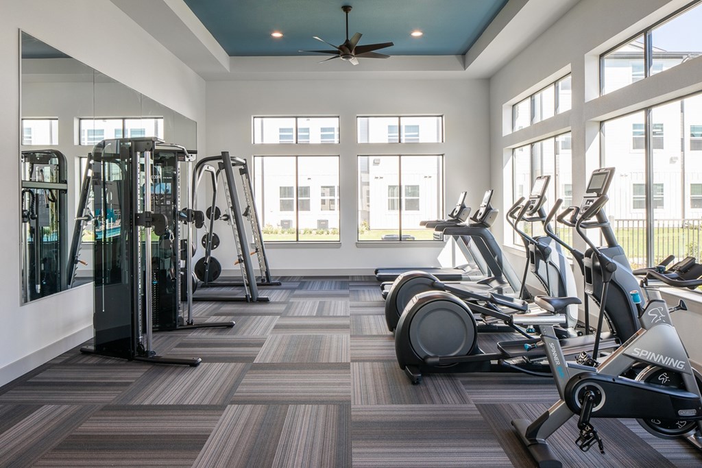 the residence fitness room with exercise equipment