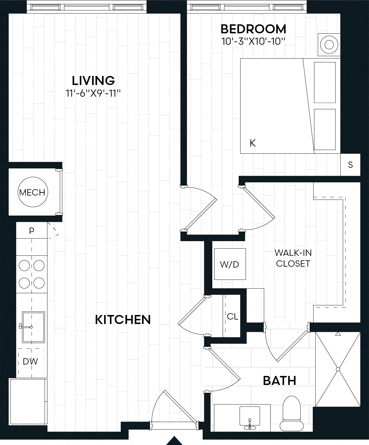 1 Bed/1 Bath-1A2