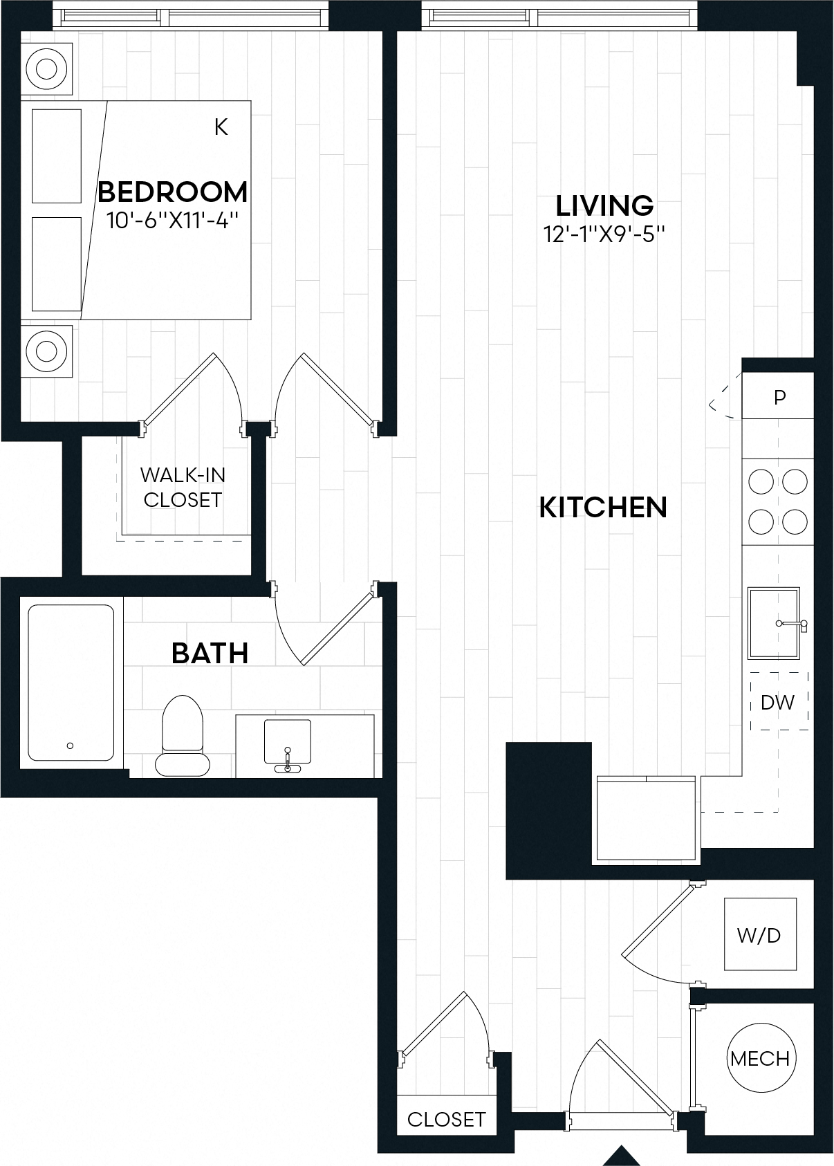 1 Bed/1 Bath-1B2