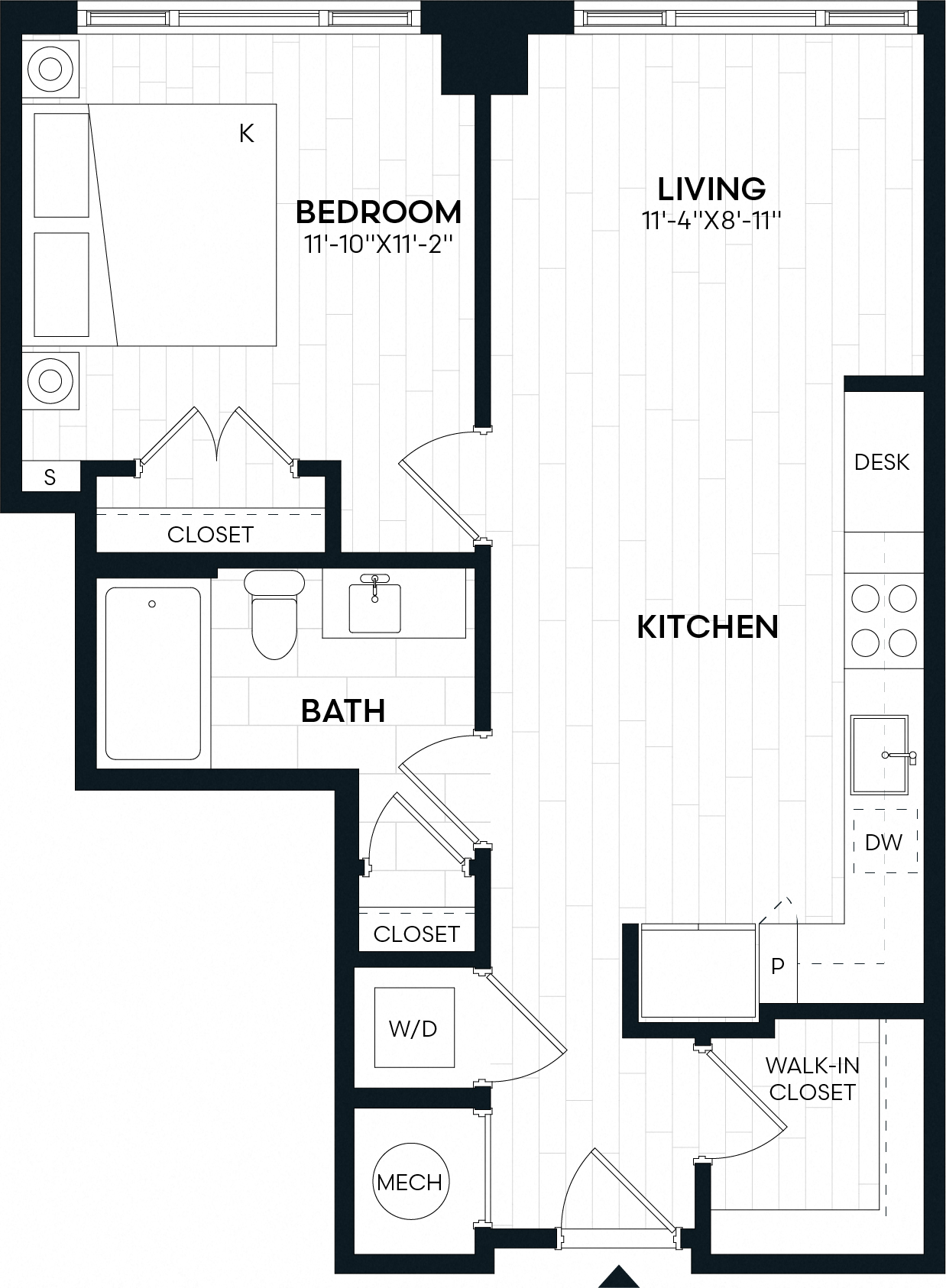 1 Bed/1 Bath-1C