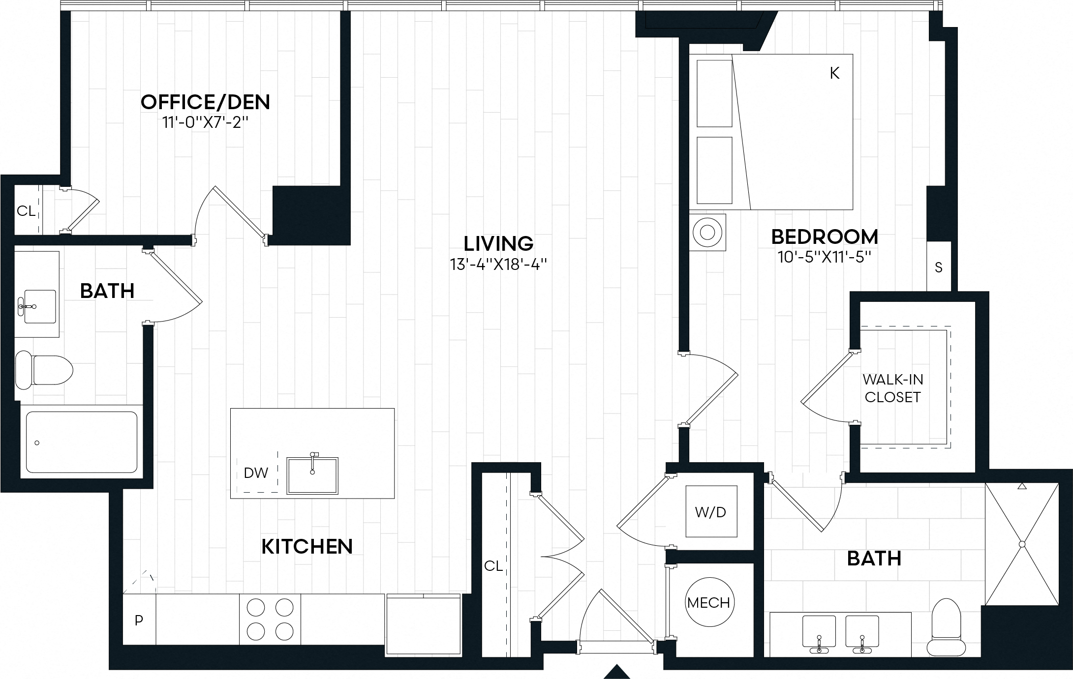 1 Bed/2Bath Den-1G2
