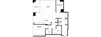 1 Bed/1 Bath Den-1R