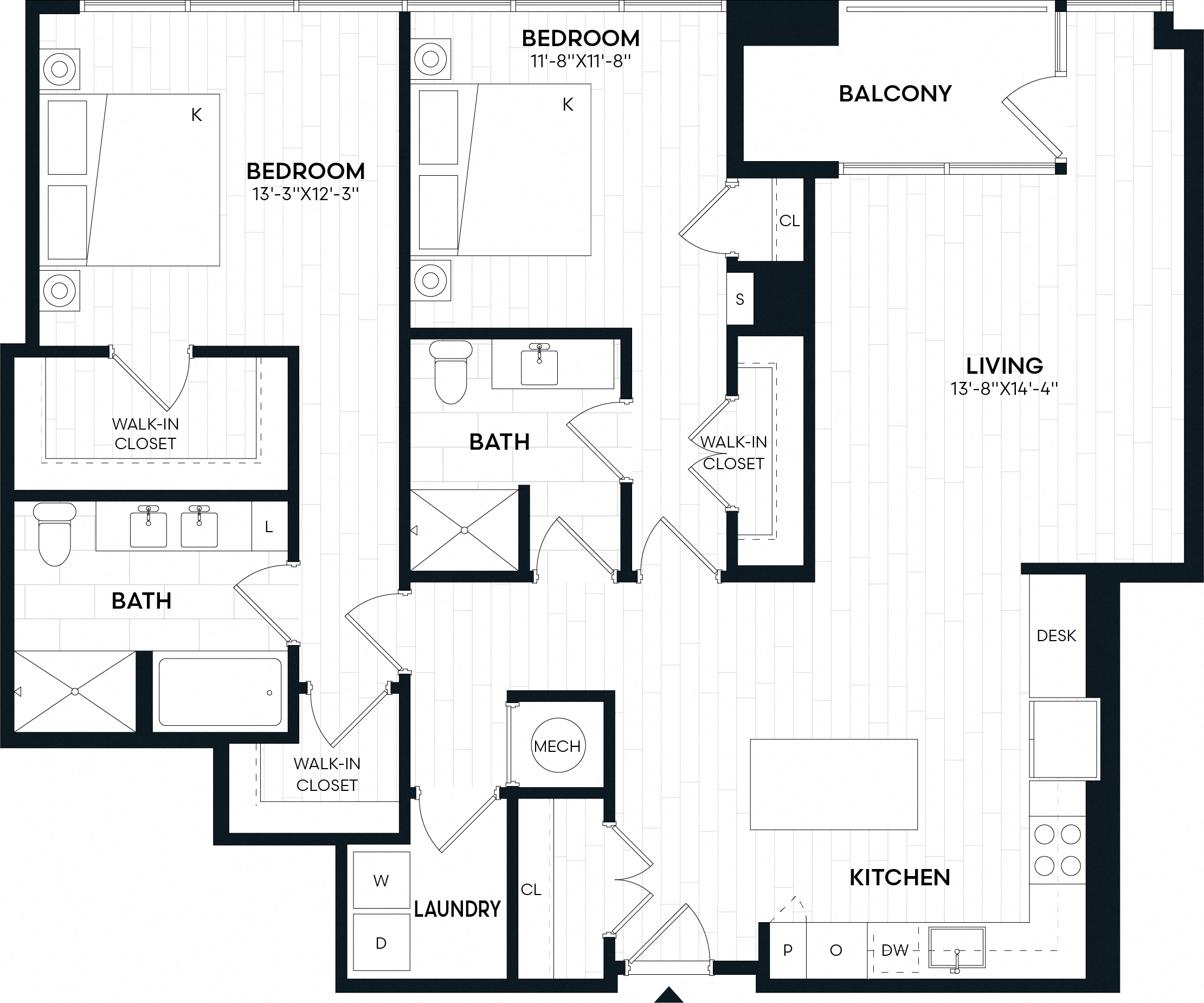 2 Bed/2 Bath-2P_P