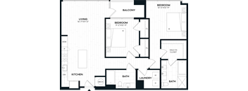 2 Bed/2 Bath-2R