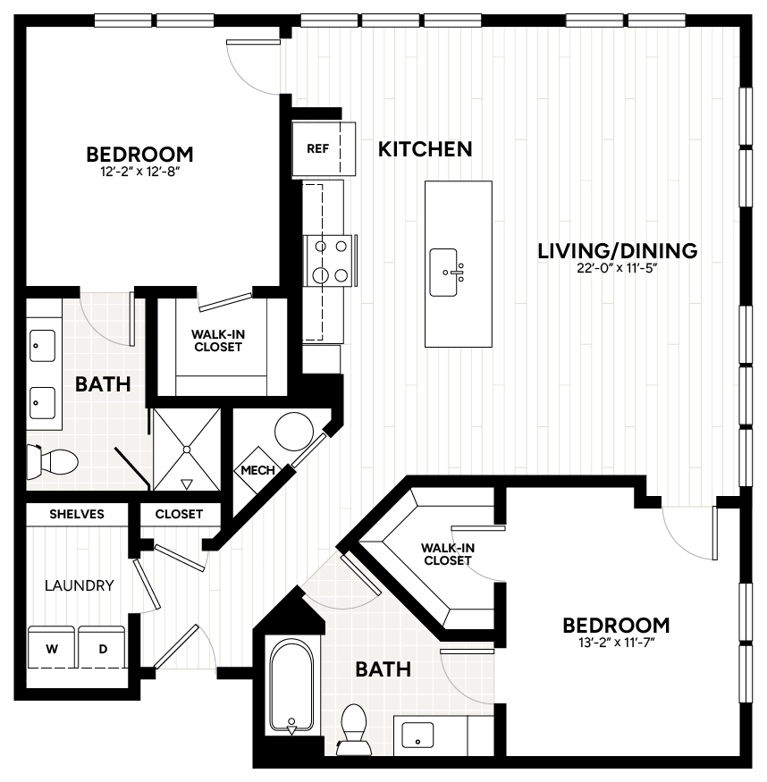 2 Bed/2 Bath-B6