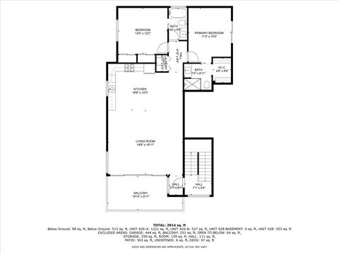 A black and white image of a floor plan for a house.