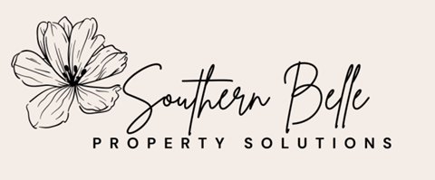 A logo for Southern Belle Property Solutions featuring a flower.