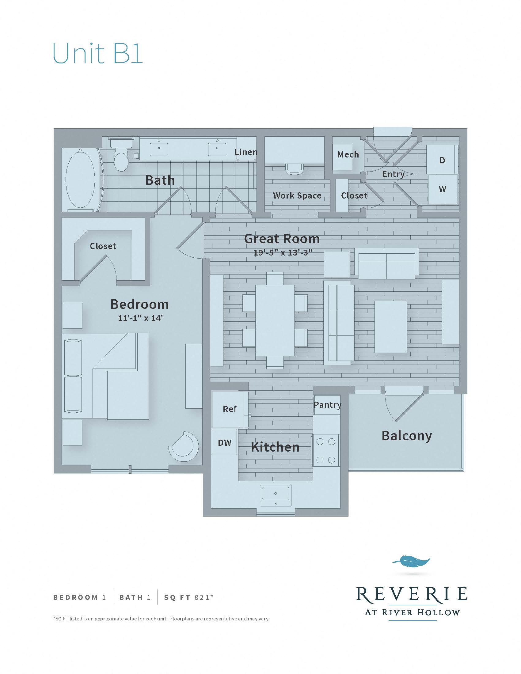 Reverie Floorplan B1
