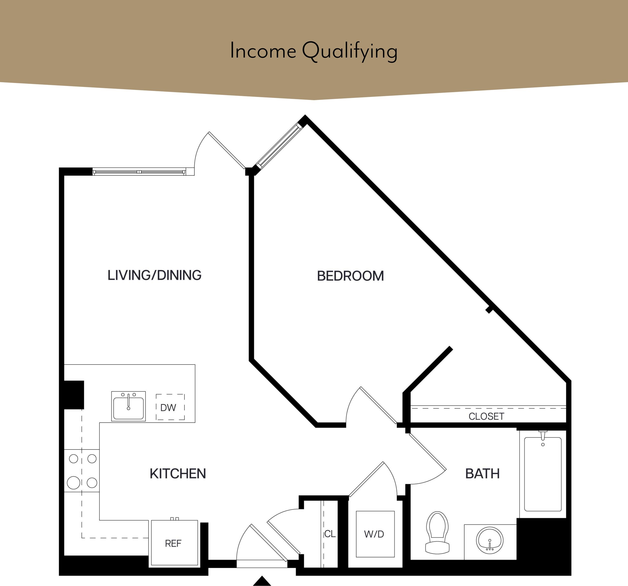 1 Bed/1 Bath-A4 BMR