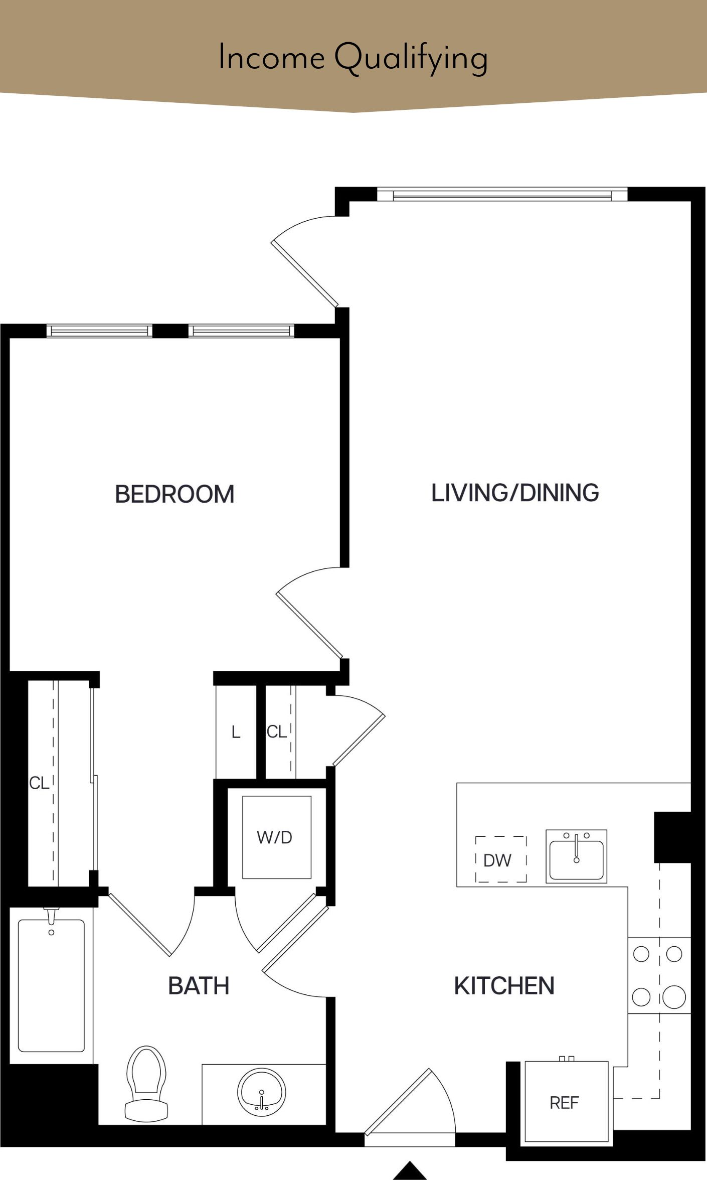 1 Bed/1 Bath-A7 BMR