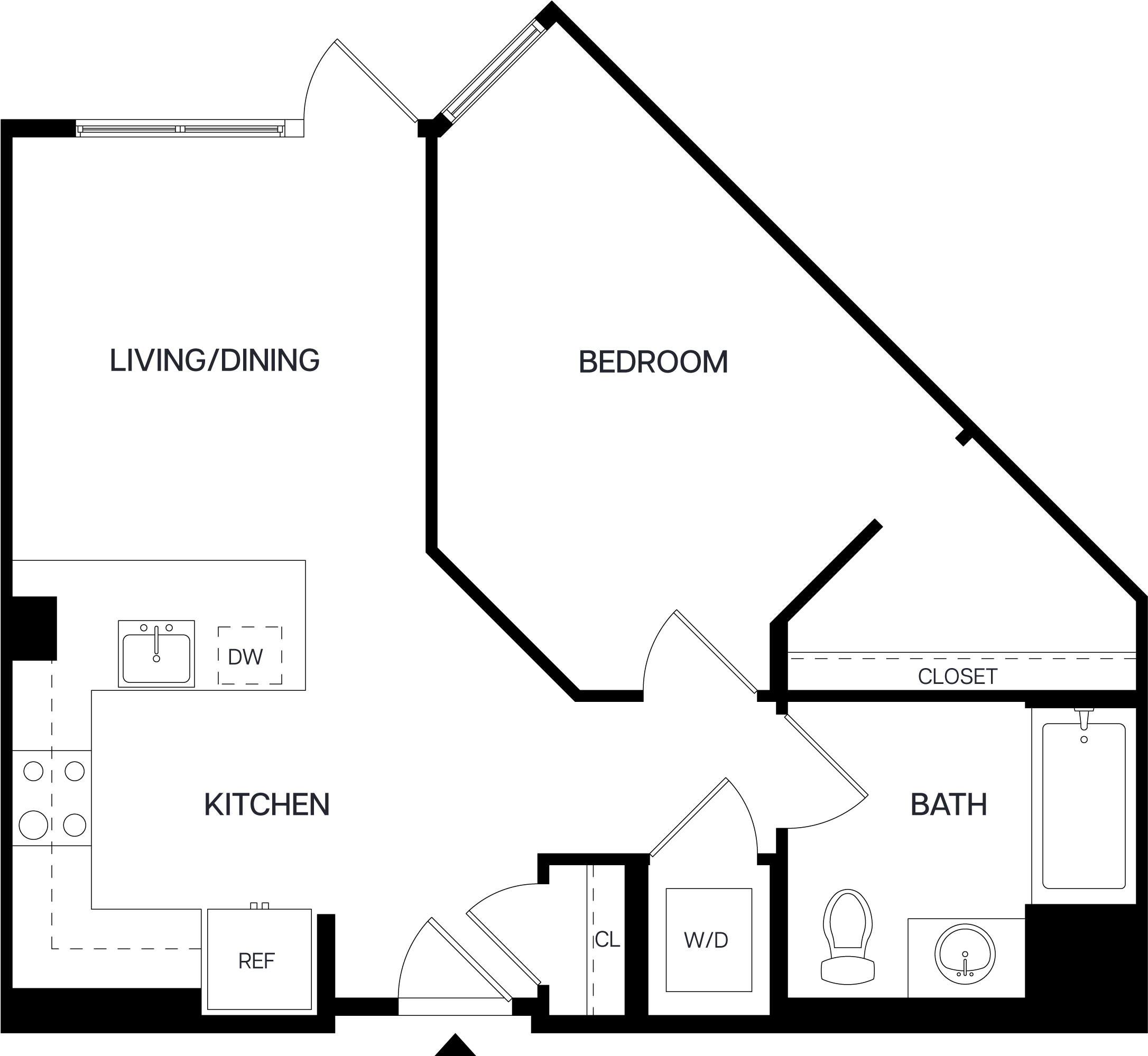 1 Bed/1 Bath-A4