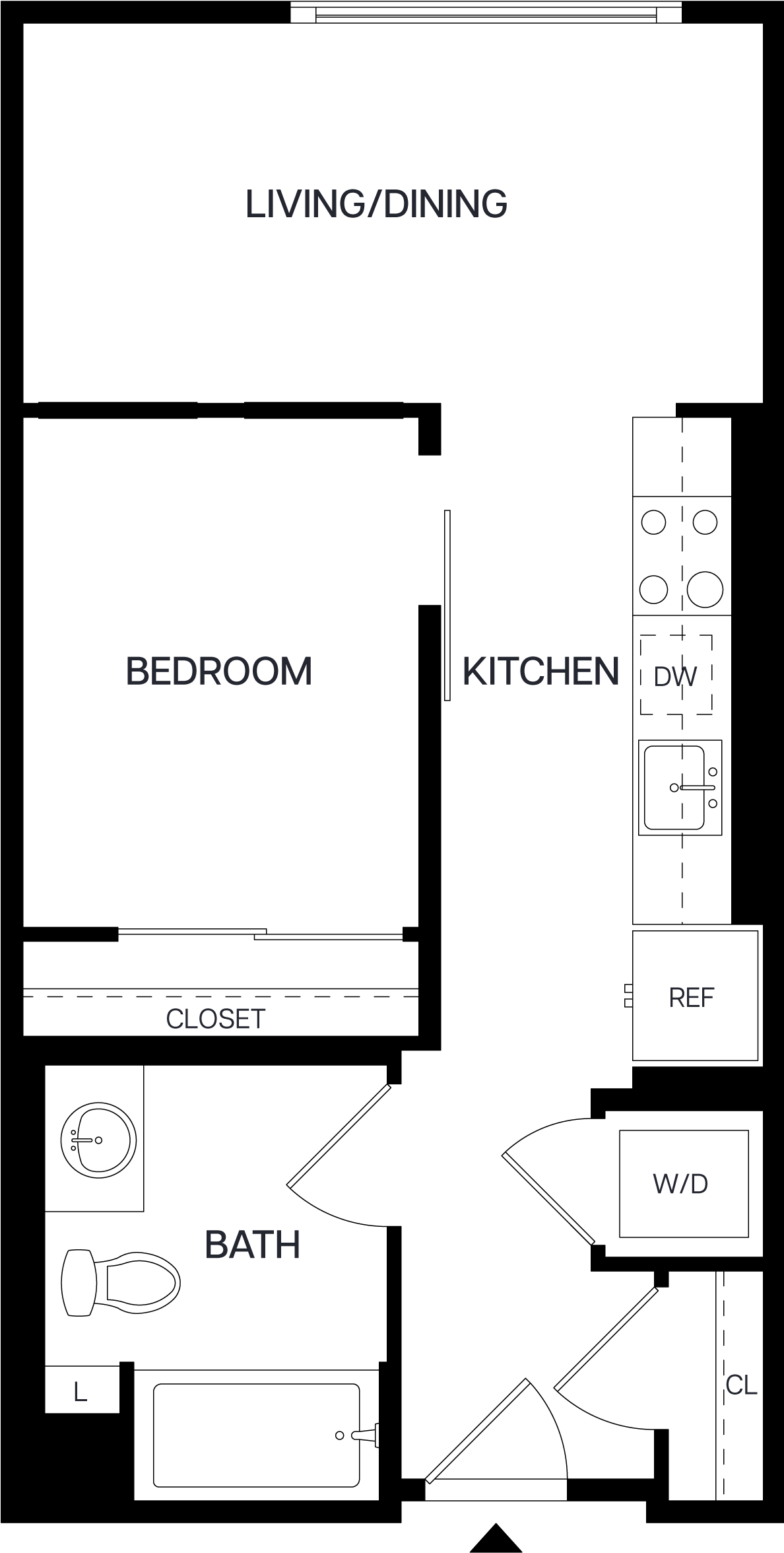 1 Bed/1 Bath Jr-A1