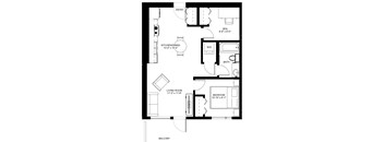 1B - 1 Bedroom, 1 Bathrooms