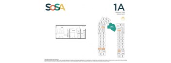 1 Bedroom, 1 Bathroom (FP-1A)