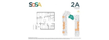2 Bedroom, 2 Bathroom (FP-2A)