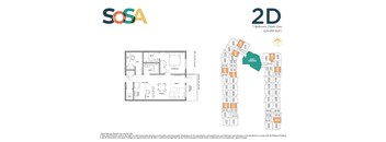 1 Bedroom + Den, 2 Bathroom (FP-2D)