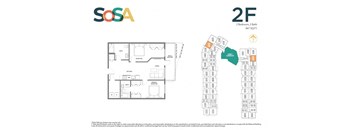 2 Bedroom, 2 Bathroom (FP-2F)