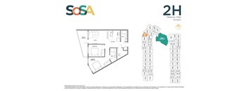 2 Bedroom, 2 Bathroom (FP-2H)