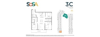 3 Bedroom, 2 Bathroom (FP-3C)