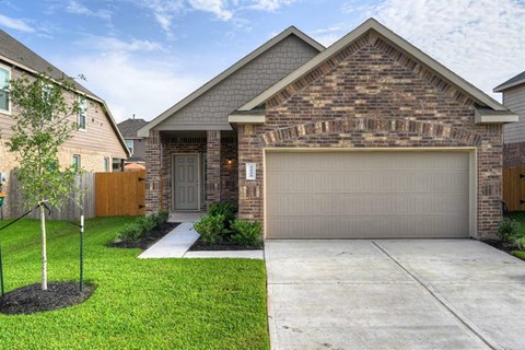 a garage door in front of a house