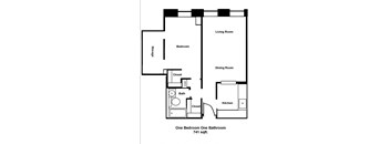 Mass Mills II 1BR/1BA