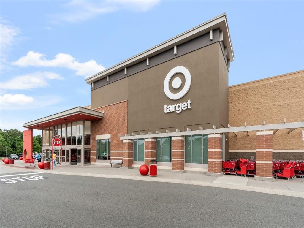 the exterior of a target store with a parking lot