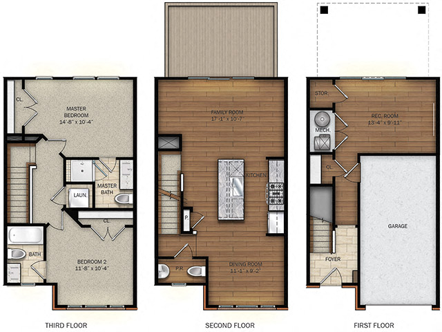 2 Bedroom Den Townhome