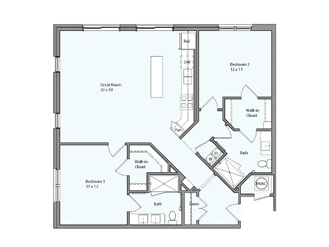 blueprint floor plan  the Dahlia Floorplan 670 sq ft