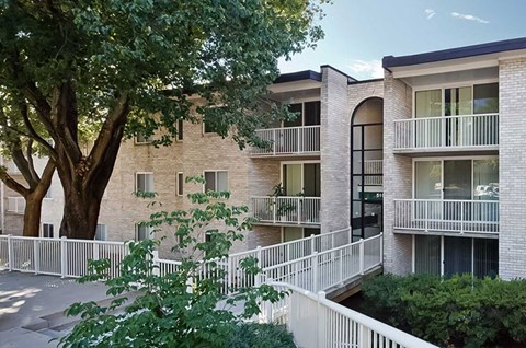 bridge to apartment entrance