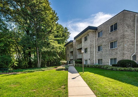 walkway to apartment entrance