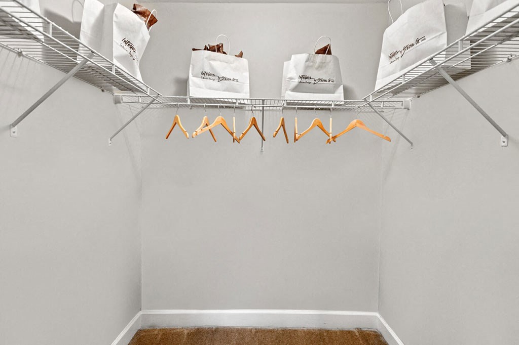 large closets in every room of the home