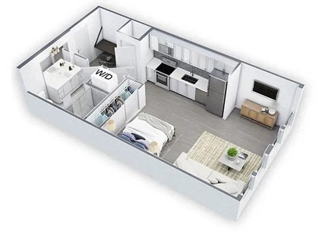 Studio 1 Bath Floor Plan | 540 Sq. Ft. at Lyric at Norton Commons Apartments, Prospect, Kentucky, 40059