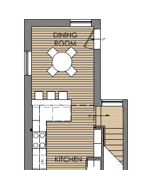 2 Bedroom Bath Townhouse 2D Floorplan 2 Bedroom Bath Townhouse 2D Floorplan-Mercer Commons Apartments Cincinnati, OH