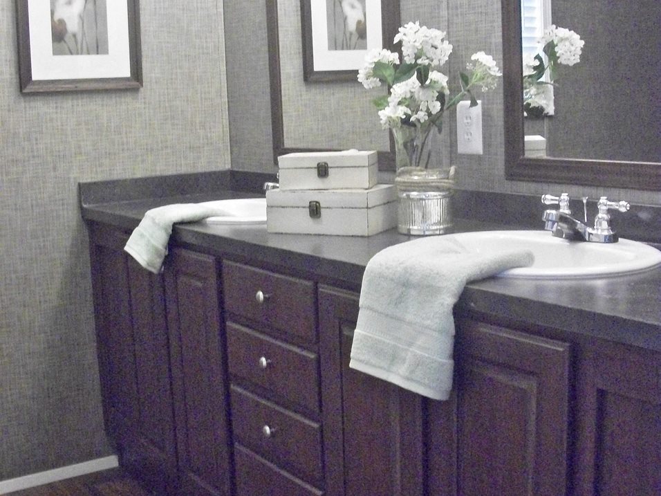 Master Bathroom Sink at Pine Village Rental Home Community in Sanford, NC