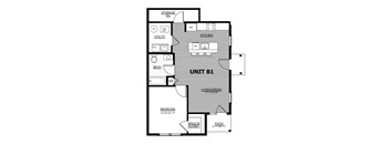 1 Bedroom, 1 Bath - B1-1
