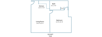 1 Bedroom, 1 Bathroom