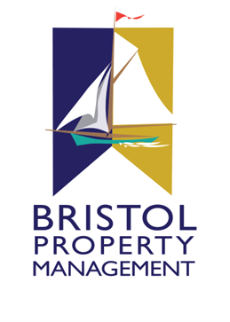 A logo for Bristol Property Management featuring a sailboat.